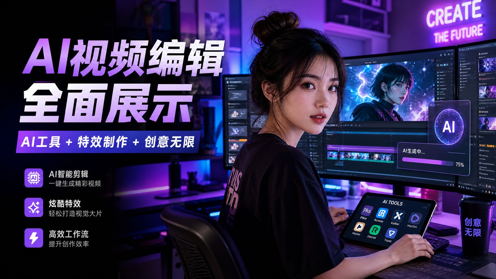 看片-AI视频剪辑教程视频演示